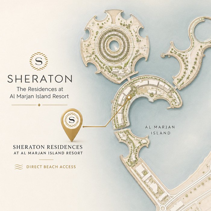 Sheraton Residences Al Marjan Island Location